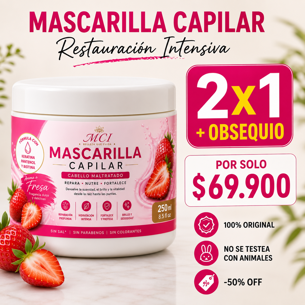 Mascarilla Capilar Restauración Intensiva