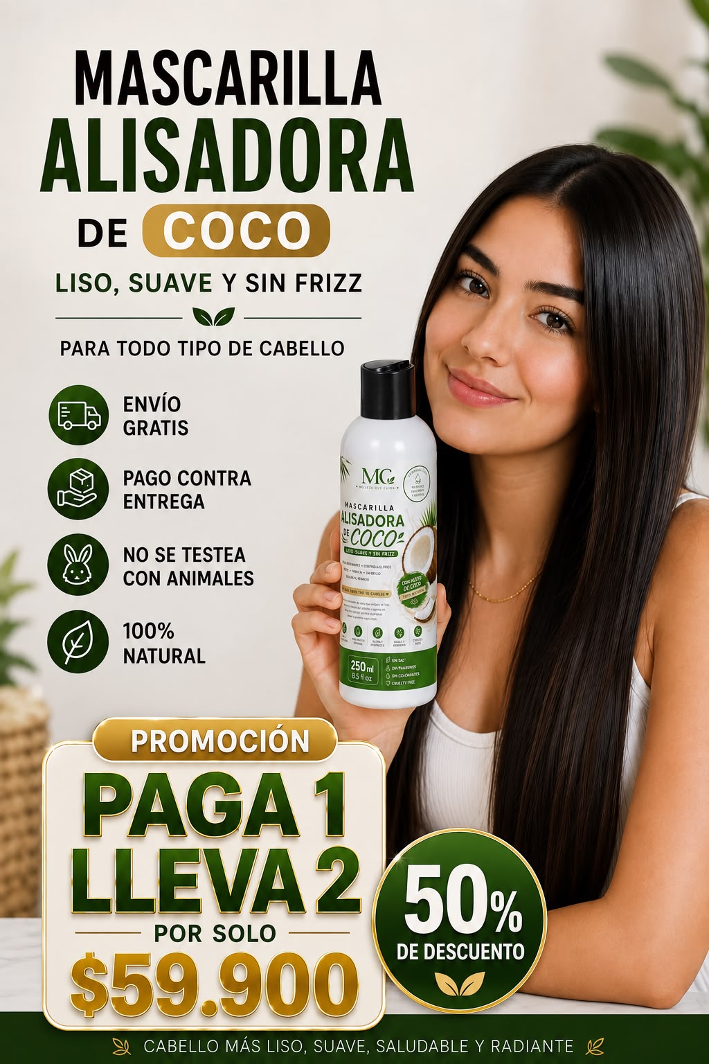 Mascarilla Alisadora de Coco